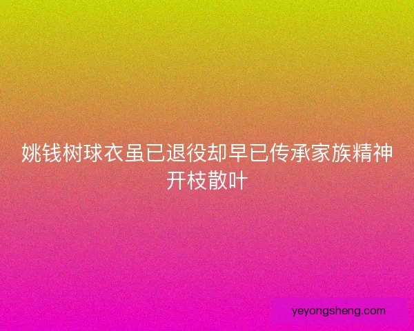 姚钱树球衣虽已退役却早已传承家族精神开枝散叶